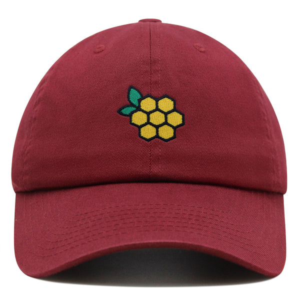 Honeycomb Premium Dad Hat Embroidered Baseball Cap Honey Logo