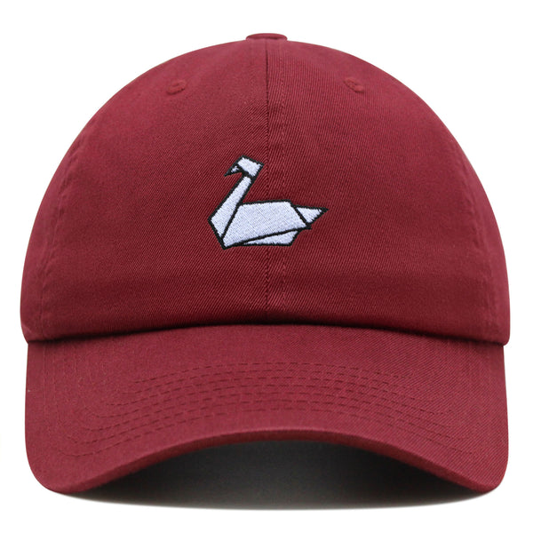 Paper Swan Premium Dad Hat Embroidered Baseball Cap Origami