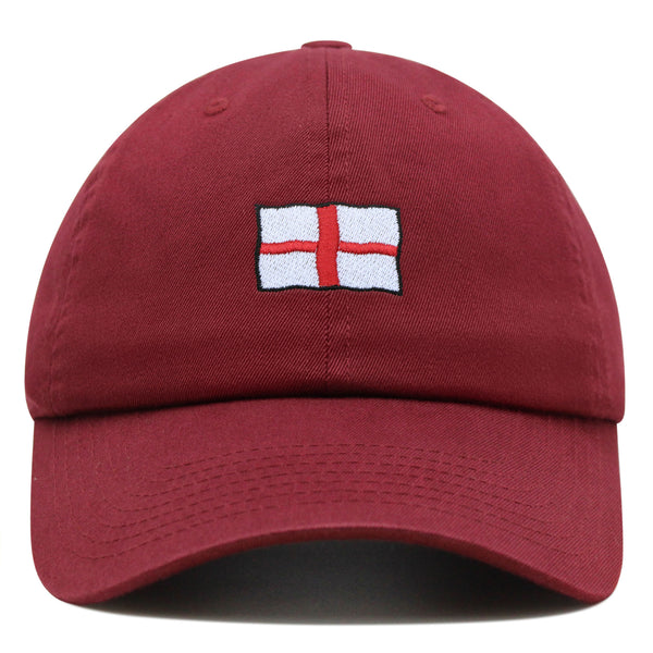 England Flag Premium Dad Hat Embroidered Baseball Cap Fluttering