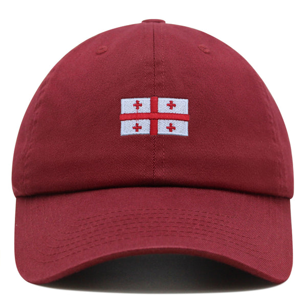 Georgia Flag Premium Dad Hat Embroidered Cotton Baseball Cap Country Flag Series