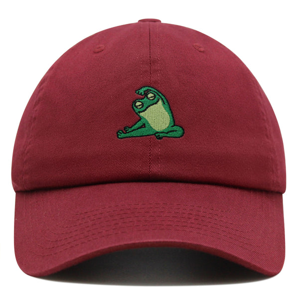 Frog Yoga Premium Dad Hat Embroidered Cotton Baseball Cap Funny Yoga