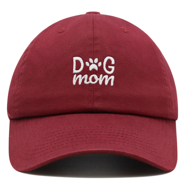 Dog Mom Premium Dad Hat Embroidered Cotton Baseball Cap Puppy Paw