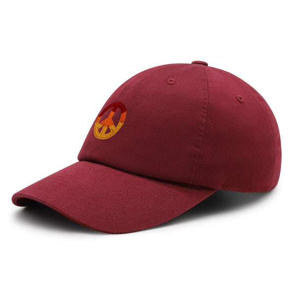 Peace Symbol Premium Dad Hat Embroidered Baseball Cap Hippie Logo