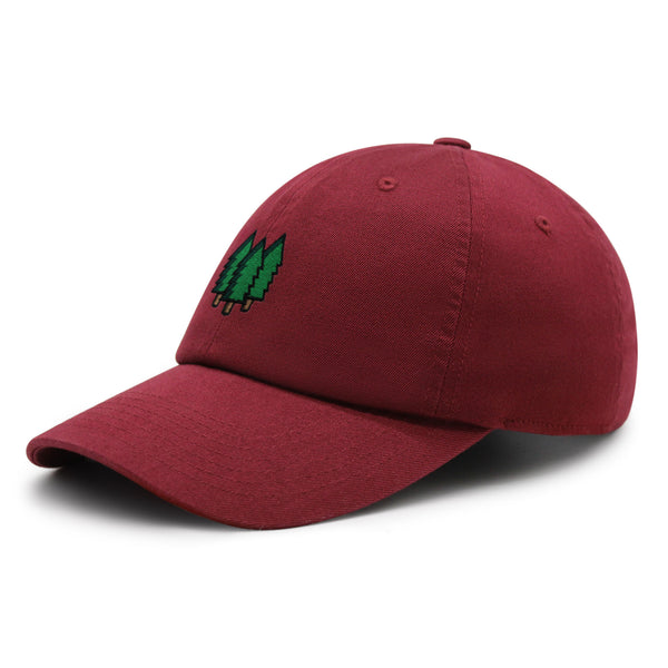 Trees Premium Dad Hat Embroidered Baseball Cap Forest Hiking