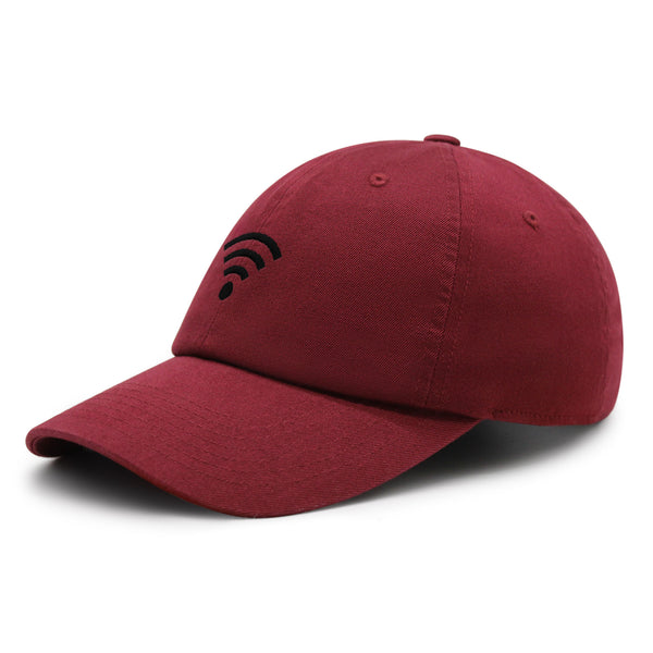 Wifi Symbol Premium Dad Hat Embroidered Baseball Cap Logo Internet