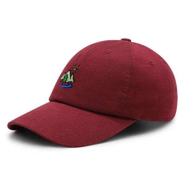 Mountain Premium Dad Hat Embroidered Baseball Cap Image