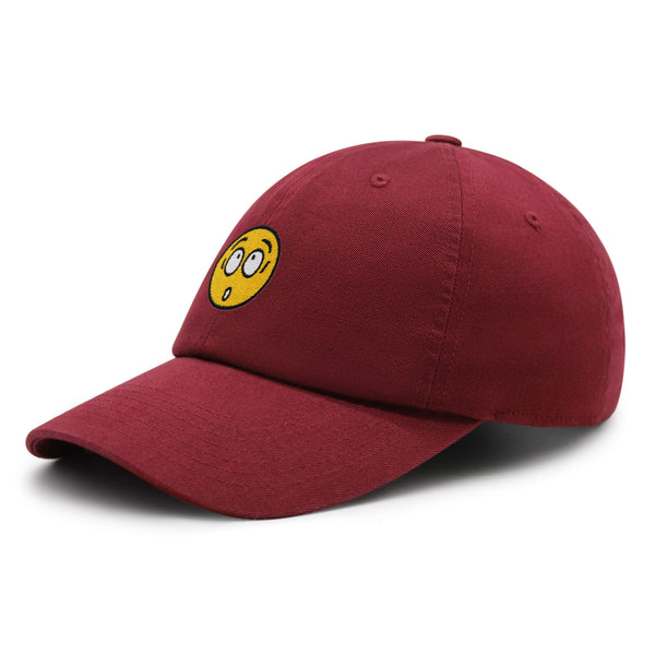 Surprised Face Emoji Premium Dad Hat Embroidered Baseball Cap Silly