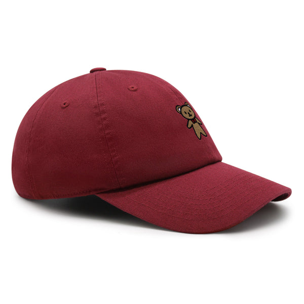 Teddy Bear Premium Dad Hat Embroidered Baseball Cap Ribbon Brown