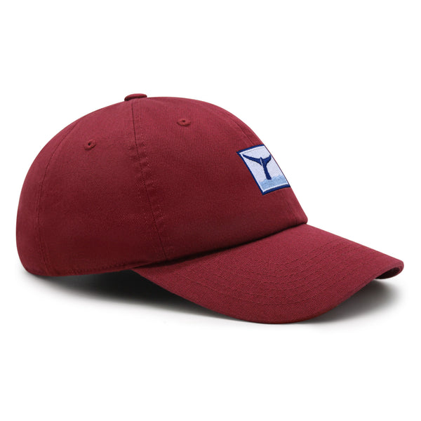 Whale Tail Premium Dad Hat Embroidered Baseball Cap Ocean Logo