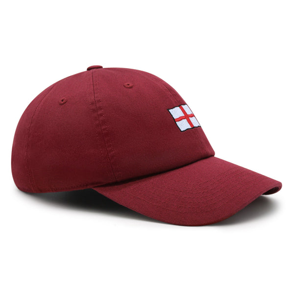 England Flag Premium Dad Hat Embroidered Baseball Cap Fluttering