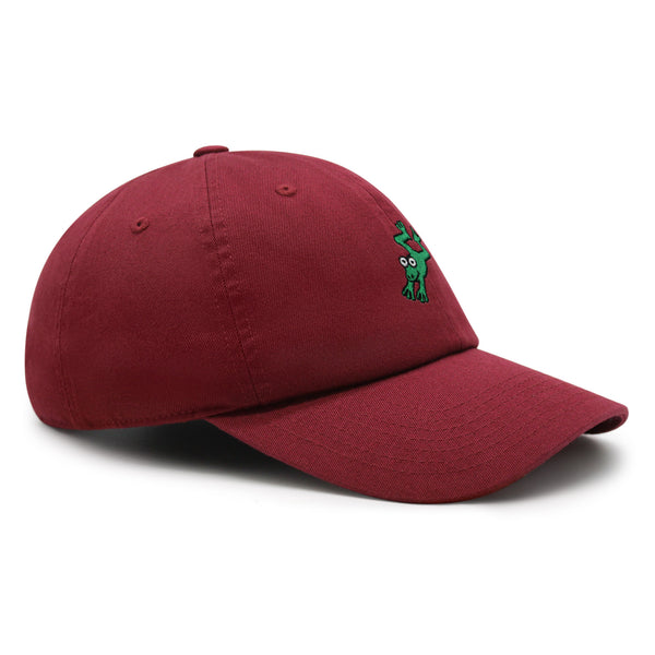 Frog Jumping Premium Dad Hat Embroidered Cotton Baseball Cap Funny Cute