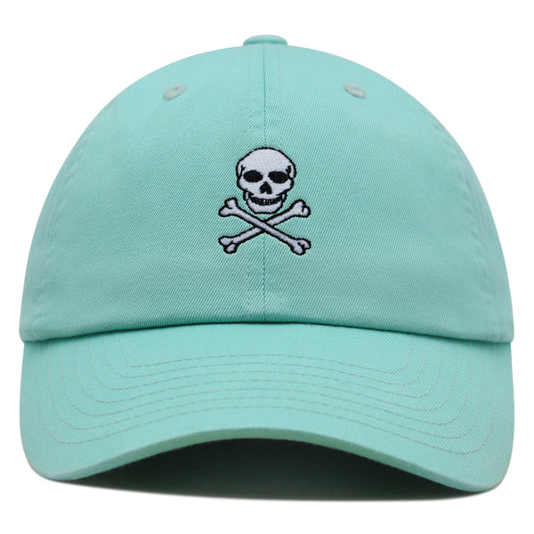 Pirate Skull Premium Dad Hat Embroidered Baseball Cap Scary Grunge