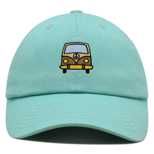 Hippie Van Premium Dad Hat Embroidered Baseball Cap RV VW