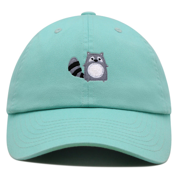 Racoon Premium Dad Hat Embroidered Baseball Cap Cute Zoo