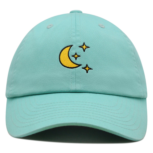 Moon Premium Dad Hat Embroidered Baseball Cap Space Sky Night