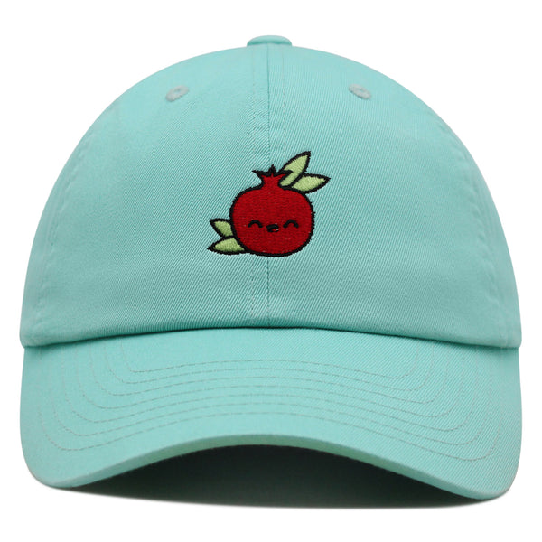 Pomegranate Premium Dad Hat Embroidered Baseball Cap Vegan Fruit Garnet