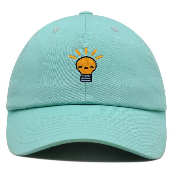 Happy Bulb Premium Dad Hat Embroidered Baseball Cap Lightbulb Idea