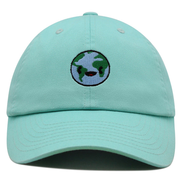 Happy Earth Premium Dad Hat Embroidered Baseball Cap Earth Environment