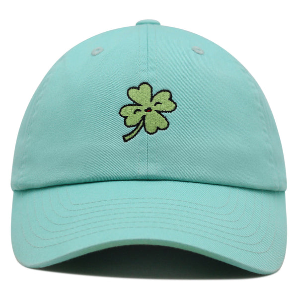 Clover Premium Dad Hat Embroidered Baseball Cap Lucky Flower