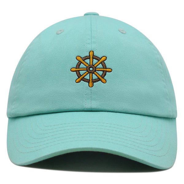 Boat Wheel Premium Dad Hat Embroidered Baseball Cap Ocean Ship Yatch