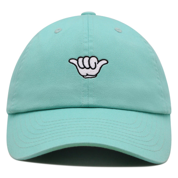 Shaka Cartoon Premium Dad Hat Embroidered Baseball Cap Surfing San Diego