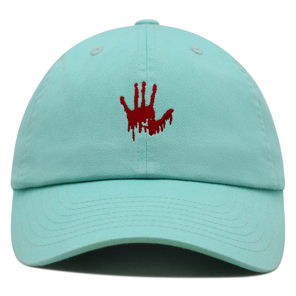 Bloody Hand Premium Dad Hat Embroidered Baseball Cap Horror