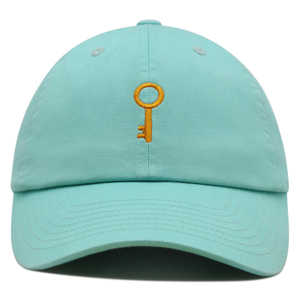 Golden Key Premium Dad Hat Embroidered Baseball Cap Key Door