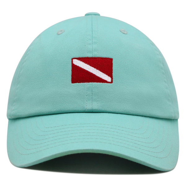 Diving Flag Premium Dad Hat Embroidered Baseball Cap Flag Symbol