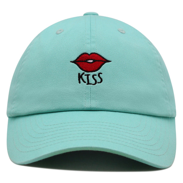 Kiss Lips Premium Dad Hat Embroidered Baseball Cap Love Red