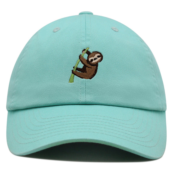 Sloth Premium Dad Hat Embroidered Baseball Cap Animal Tree