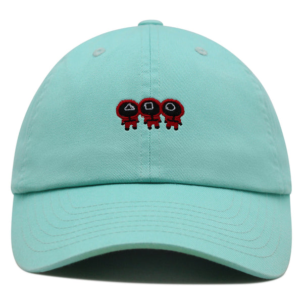 Squid Character Premium Dad Hat Embroidered Baseball Cap Game Red Uniform