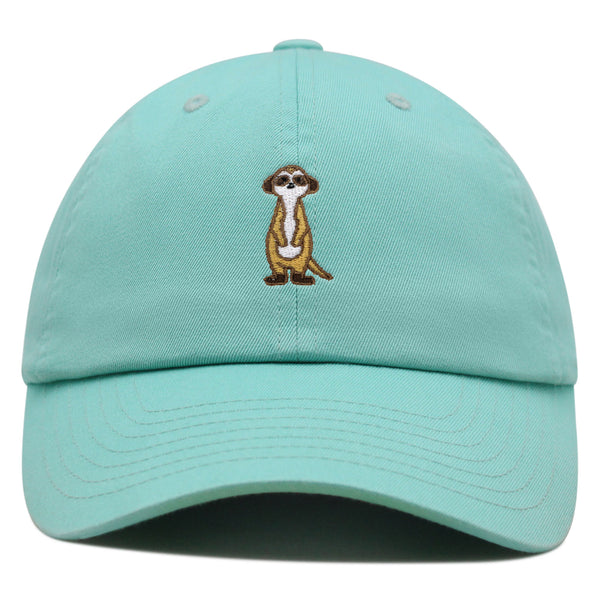 Meerkat Premium Dad Hat Embroidered Baseball Cap Lion Observer