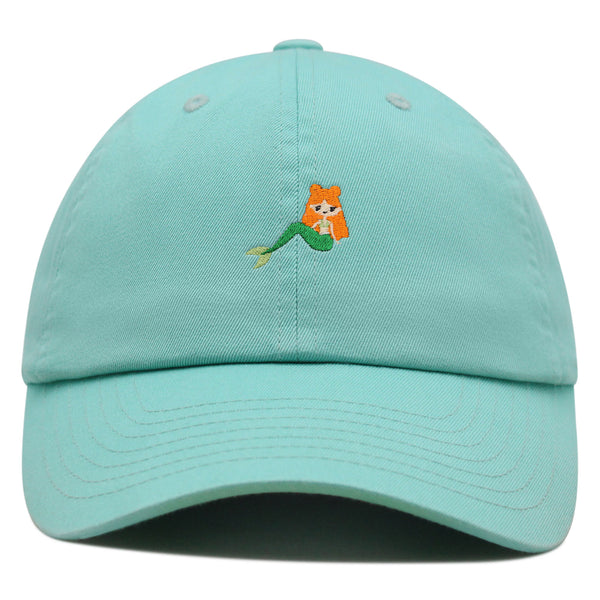 Mermaid Premium Dad Hat Embroidered Baseball Cap Fish Girl