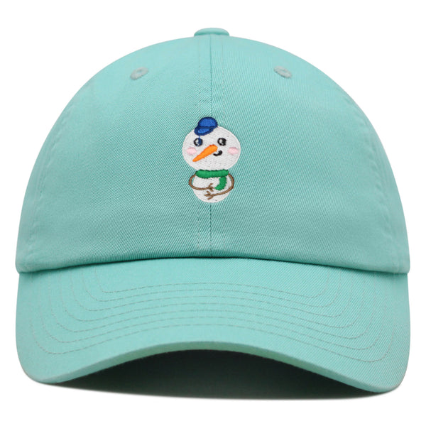 Snowman Premium Dad Hat Embroidered Baseball Cap Cute Winter