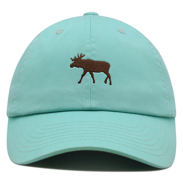 Moose Premium Dad Hat Embroidered Baseball Cap Elk Hunting