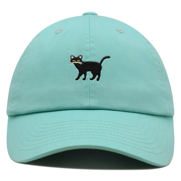 Black Cat Premium Dad Hat Embroidered Baseball Cap Cute Kitty