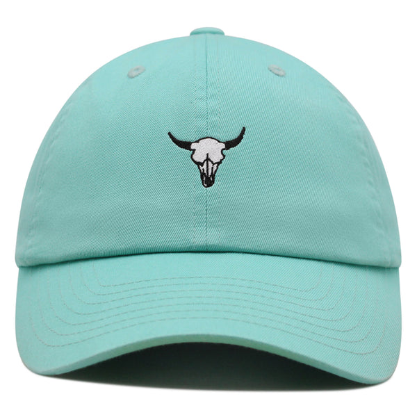 Bull Skull  Premium Dad Hat Embroidered Baseball Cap Cowboy