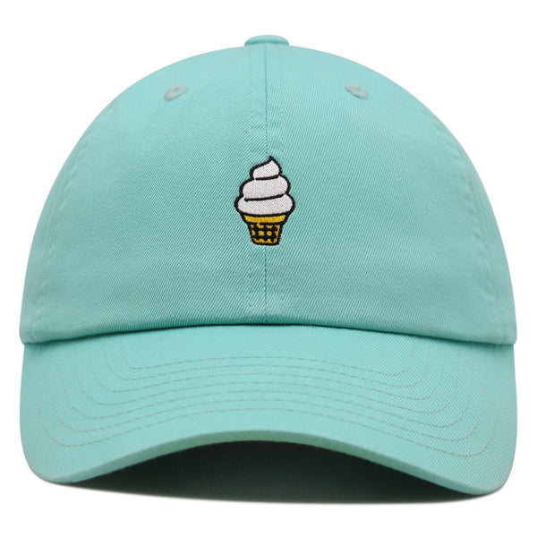 Ice cream Cone Premium Dad Hat Embroidered Baseball Cap Cute