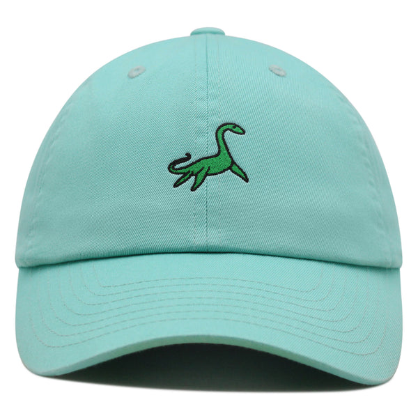 Elasmosaurus Dinosaur  Premium Dad Hat Embroidered Baseball Cap Green