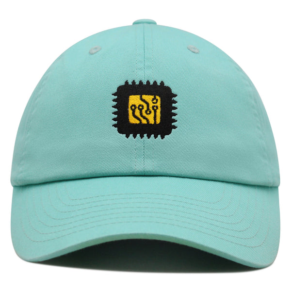 Computer Chip Premium Dad Hat Embroidered Baseball Cap CPU