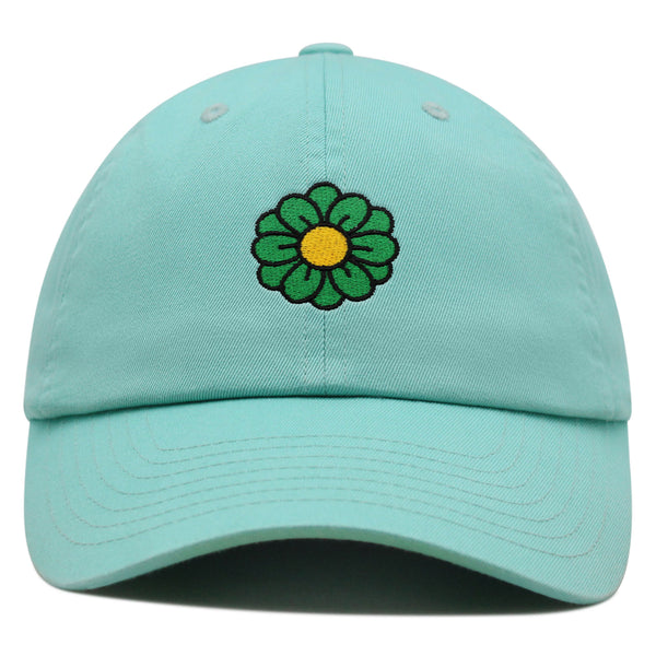 Flower Premium Dad Hat Embroidered Baseball Cap Cute Blue