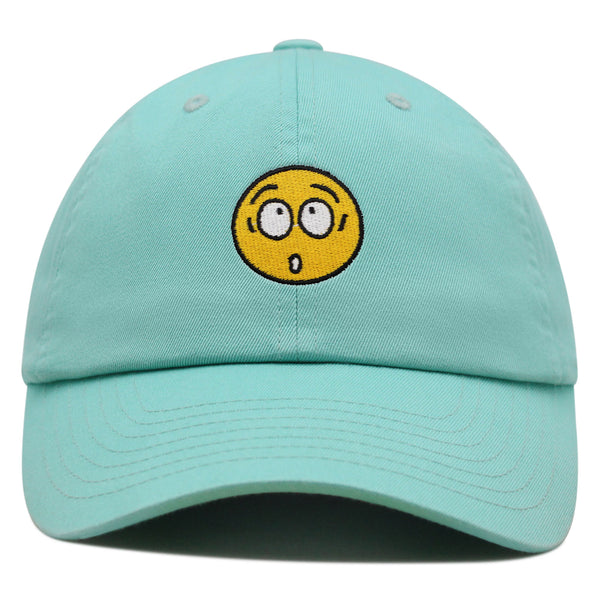 Surprised Face Emoji Premium Dad Hat Embroidered Baseball Cap Silly