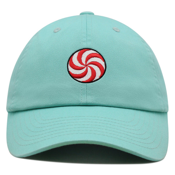 Peppermint Swirl Candy Premium Dad Hat Embroidered Baseball Cap Foodie