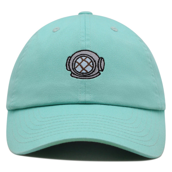 Diving Helmet Premium Dad Hat Embroidered Baseball Cap Diver