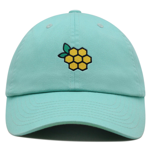 Honeycomb Premium Dad Hat Embroidered Baseball Cap Honey Logo