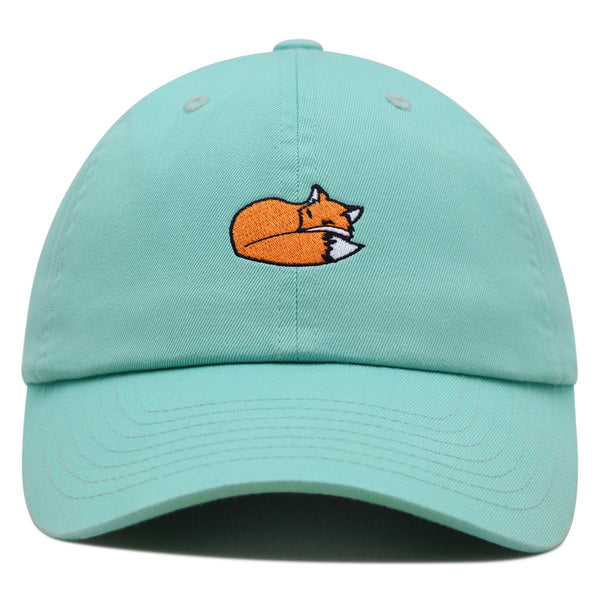 Fox Premium Dad Hat Embroidered Baseball Cap Sleepy Animal