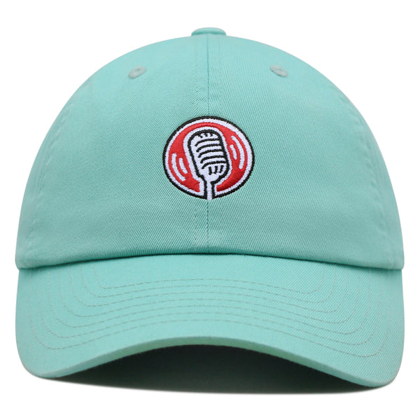 Desktop Microphone Premium Dad Hat Embroidered Baseball Cap Podcast