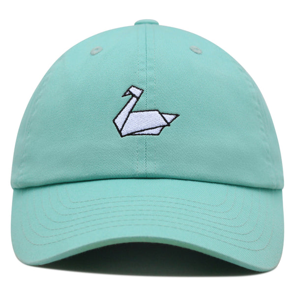 Paper Swan Premium Dad Hat Embroidered Baseball Cap Origami