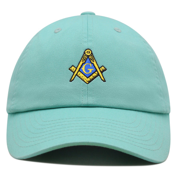 Masonic Symbol Premium Dad Hat Embroidered Cotton Baseball Cap Freemason