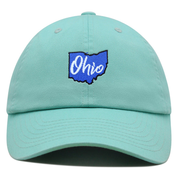 Ohio State Premium Dad Hat Embroidered Cotton Baseball Cap Map